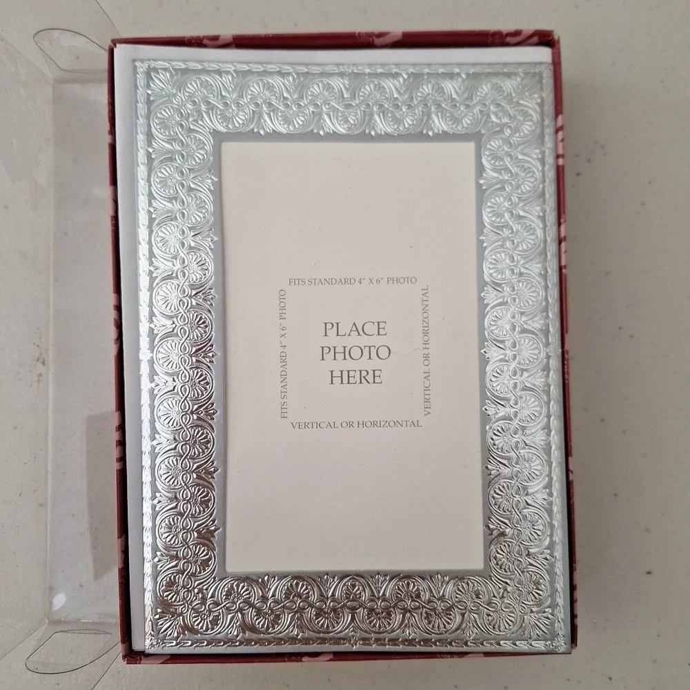 Vintage Target Brand Holiday Christmas Photo Greeting Cards Ornate Silver, 16 pk